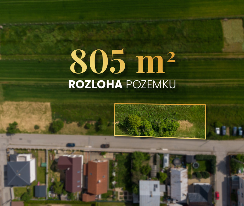 Stavebný pozemok v žiadanej lokalite | 805 m² | Košice – Barca