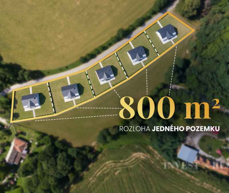 Pozemok na výstavbu rodinného domu | 800 m² | Žarnov