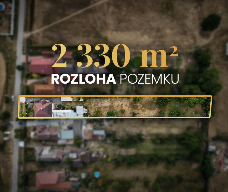 Rodinný dom s veľkorysým pozemkom | 2 330 m² | Nižný Lanec